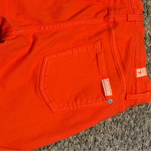 7 For All Mankind Bright Orange Jeans Size 26 - Picture 2 of 7